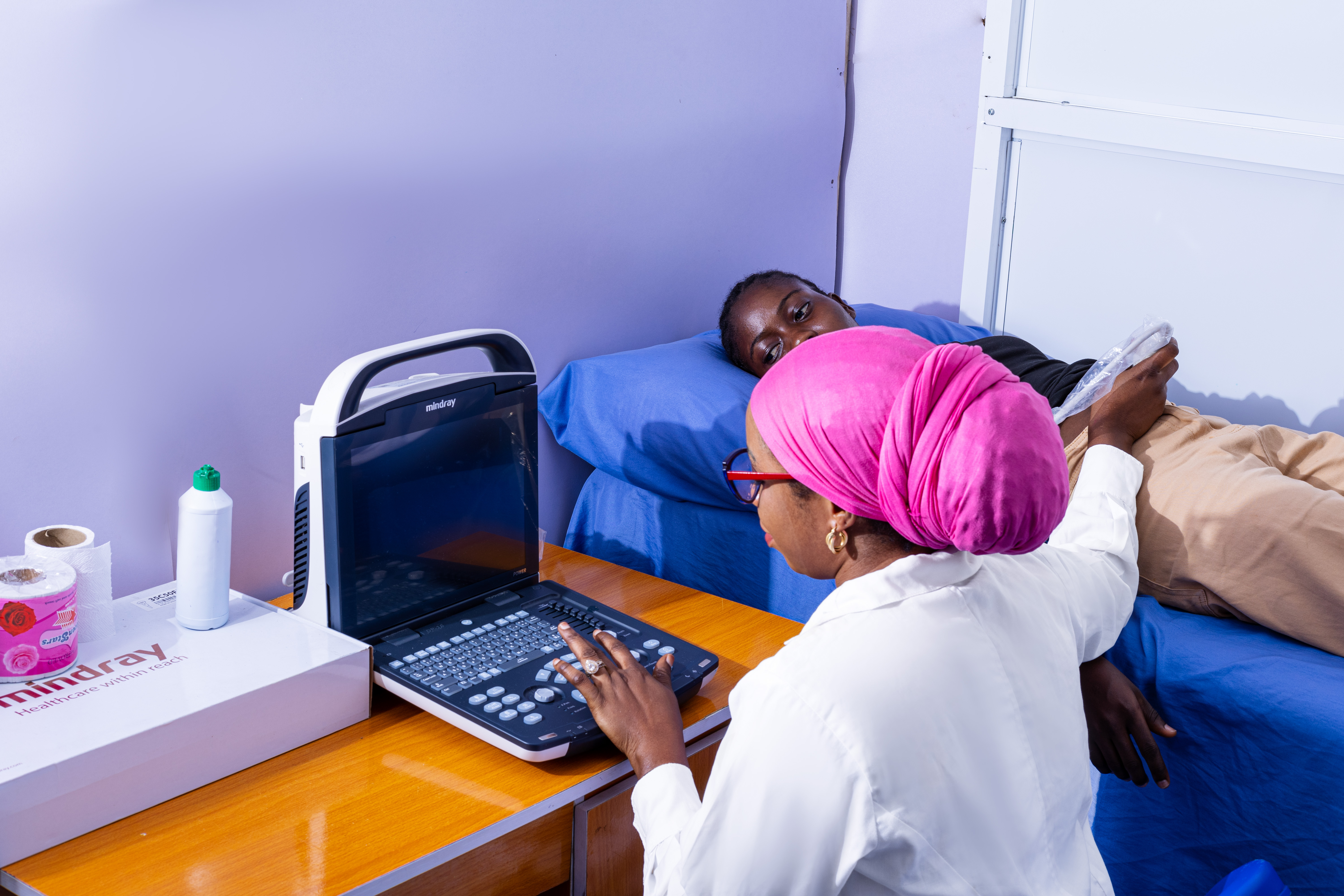 Modern consultation room with examination bed